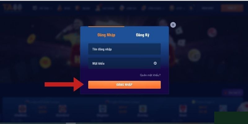 Đăng nhập dễ dàng và nhanh chóng theo hướng dẫn TA88